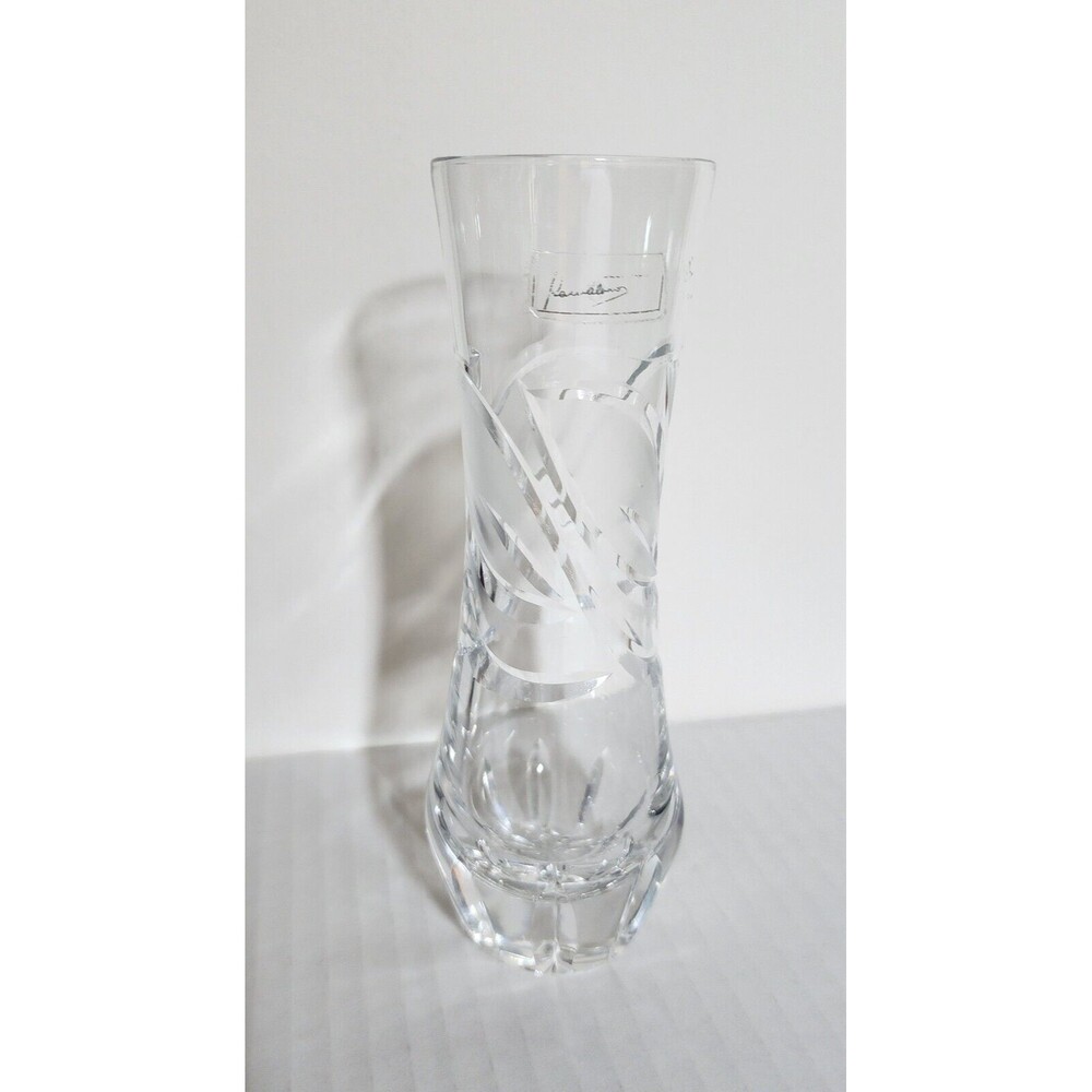 Small Glass Crystal Clear Vase Height 5 ⅝"